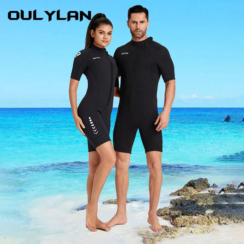 Oulylan 3MM Neoprene Wetsuit Short Sleeve