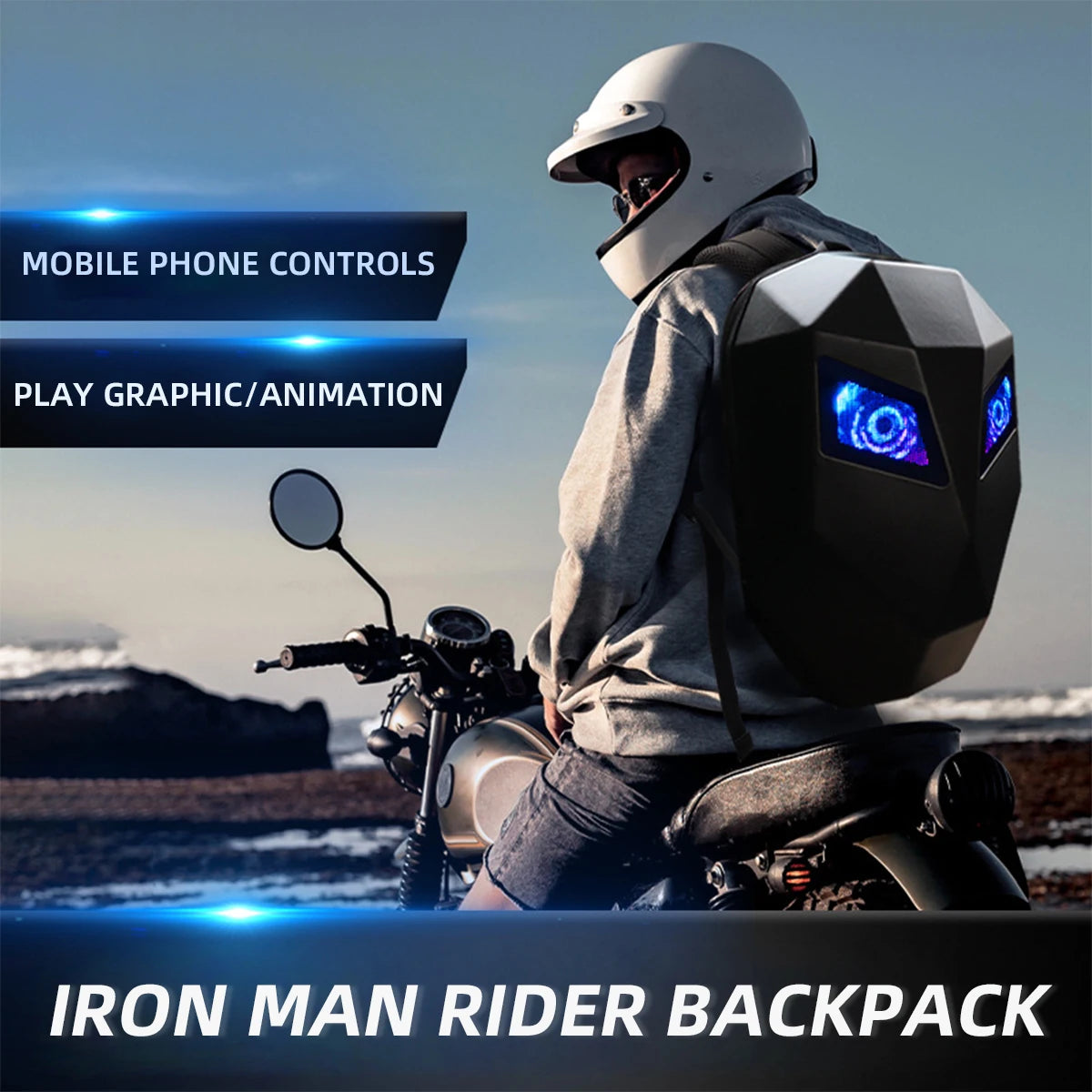 Hard Shell Large Capacity Riding Backpack