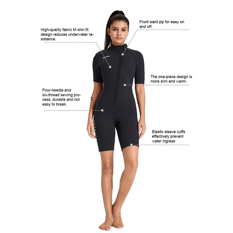 Oulylan 3MM Neoprene Wetsuit Short Sleeve