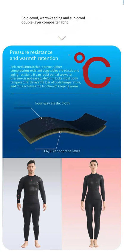 3mm Neoprene Diving Suit For Men/Women