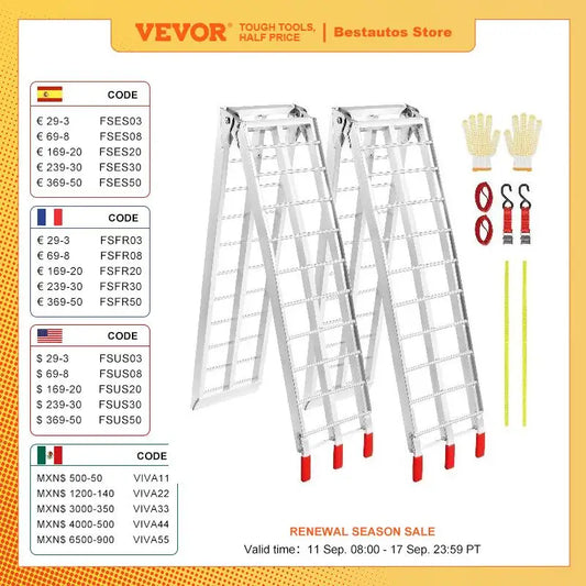 VEVOR Aluminum Ramps 1500 lbs